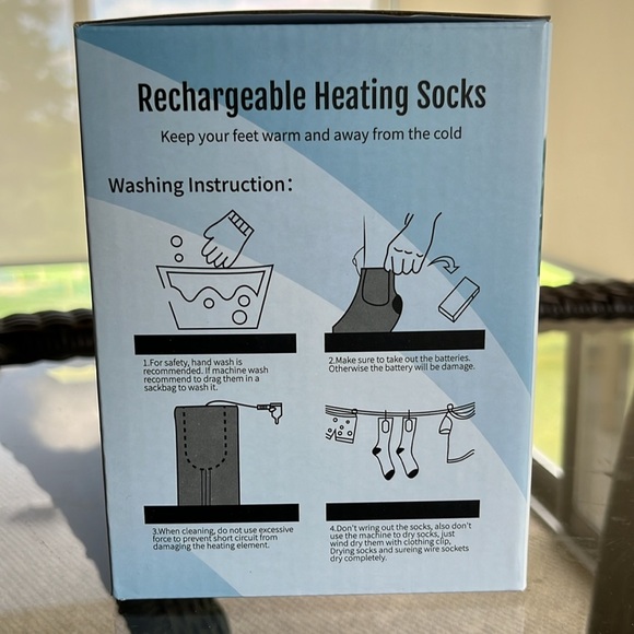 💃💃HP💃💃  NWT/Box Rechargeable  Size Large Electric Heated Socks Model SK-01 - Picture 2 of 7